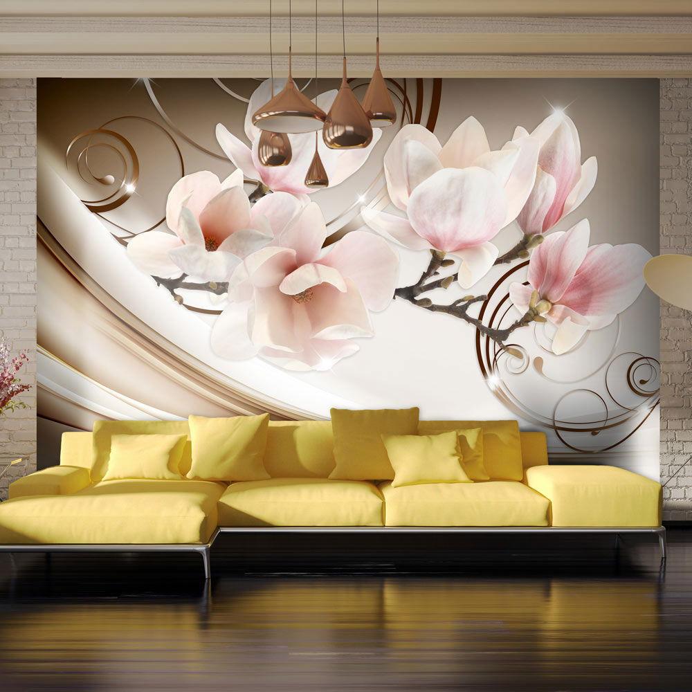 SELBSTKLEBENDE FOTOTAPETE 196/140 cm - Pink/Braun, Kunststoff/Textil (196/1cm) - KUNSTLOFT