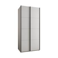 SCHWEBETÜRENSCHRANK 245,5/120/64 2-türig - Schwarz/Weiß, Holz/Metall (120/245/64cm) - Abiks Möbel