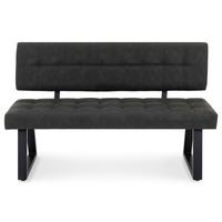 ESSZIMMERBANK KORSI schwarz - Schwarz, Textil/Metall (140/87/56cm) - IDIMEX