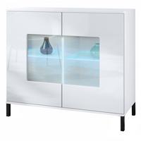 KOMMODE Grömitz Weiß Hochglanz - Weiß Hochglanz, Holzwerkstoff (92.5/83.5/35cm) - Vladon