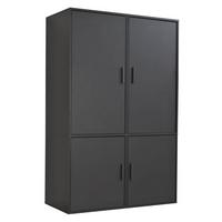 KLEIDERSCHRANK Der Grenzenlose - Anthrazit, Holzwerkstoff (120/187/58cm) - Mokebo