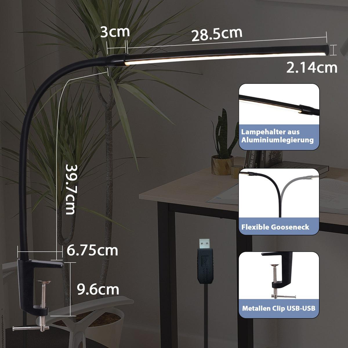 LED TISCHLEUCHTE Nathan - Schwarz, Metall (3.1/80.8/80.8cm) - Nettlife