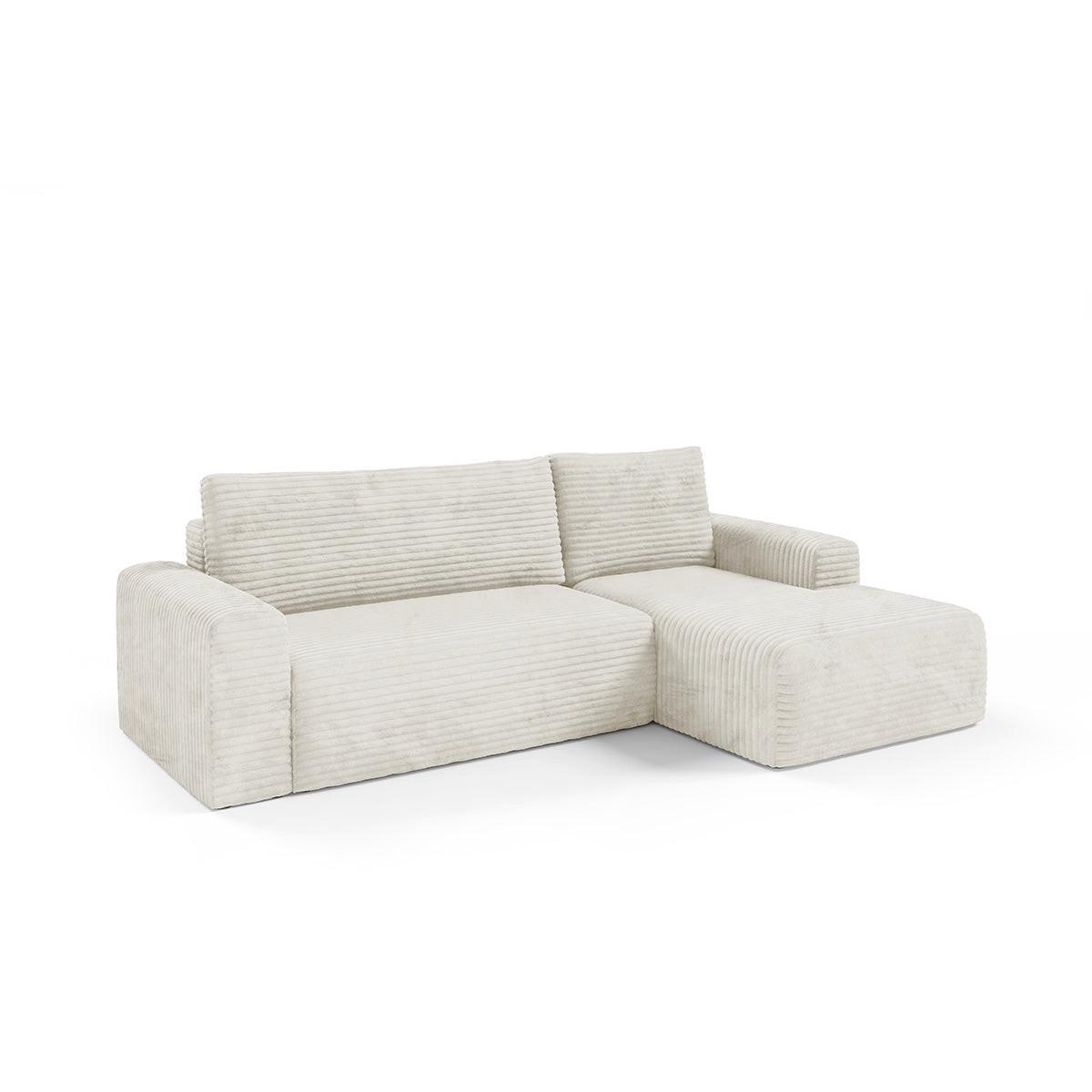ECKSOFA Romeo 3 Sitzplätze Weiß - Weiß, Holz (268/163cm) - Petits-meubles