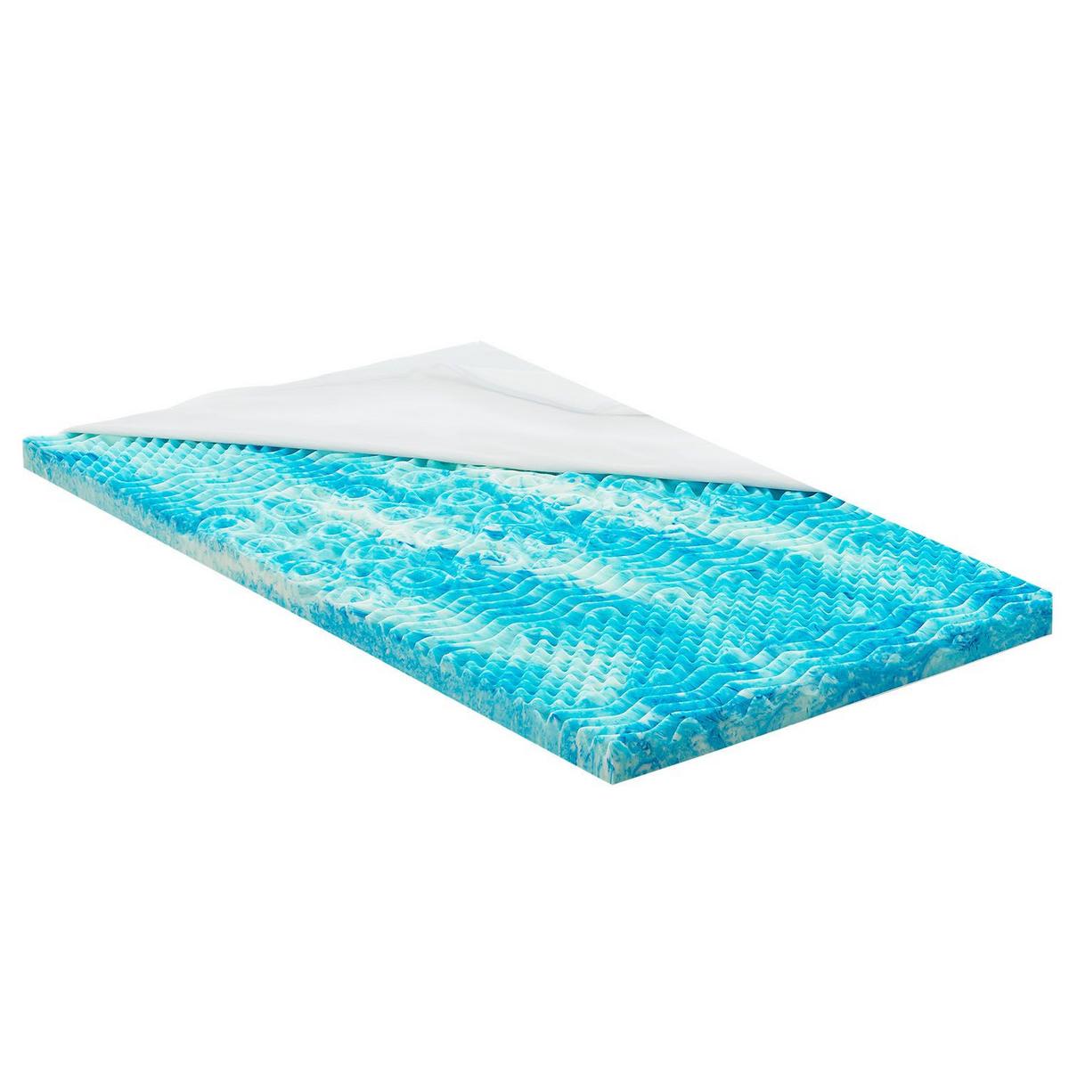 TOPPER 90x200 cm 7-Zonen Matratzenschoner aus Memory Foam - Weiß, Textil (90/200cm) - Juskys