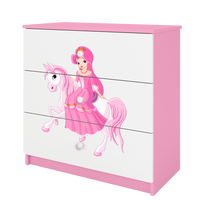 KOMMODE Babydreams Prinzessin zu Pferd 81/81/41 - Rosa, Holzwerkstoff (81/81/41cm) - RAUMHIRSCH FURNITURE