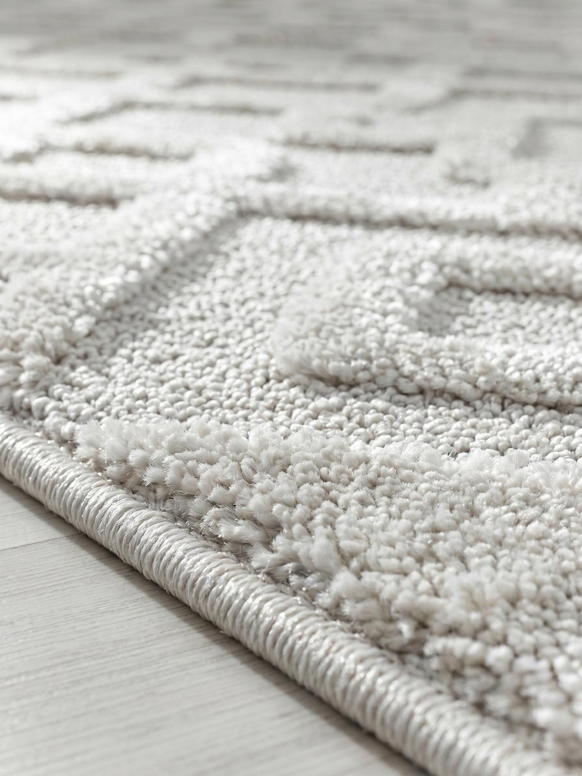 TEPPICH Hochflor EISACK in Creme, geometrisch, 80 x 250 cm - Beige, Textil (250/80cm) - KADIMA DESIGN
