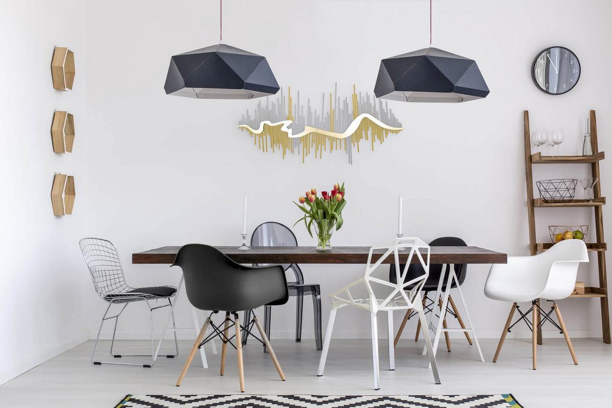 WANDDEKO Gold 107/53 cm - Silberfarben/Goldfarben, Metall (4.9/53/5cm) - KUNSTLOFT