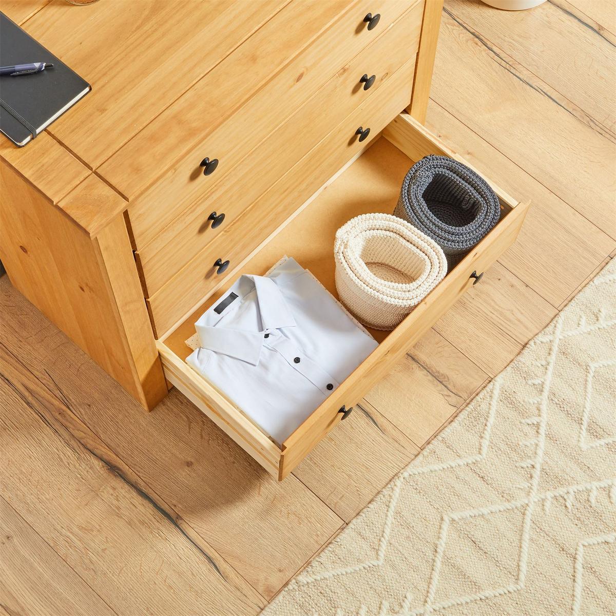 KOMMODE CANCUN gebeizt/gewachst - Kieferfarben, Holz (80/73/40cm) - CARO-Möbel