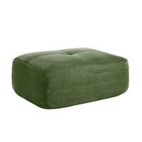 HOCKER OTTOMAN in Premium-Cord Montagefrei & Rutschfest - Grün, Textil (92/44/75cm) - Urban Meuble
