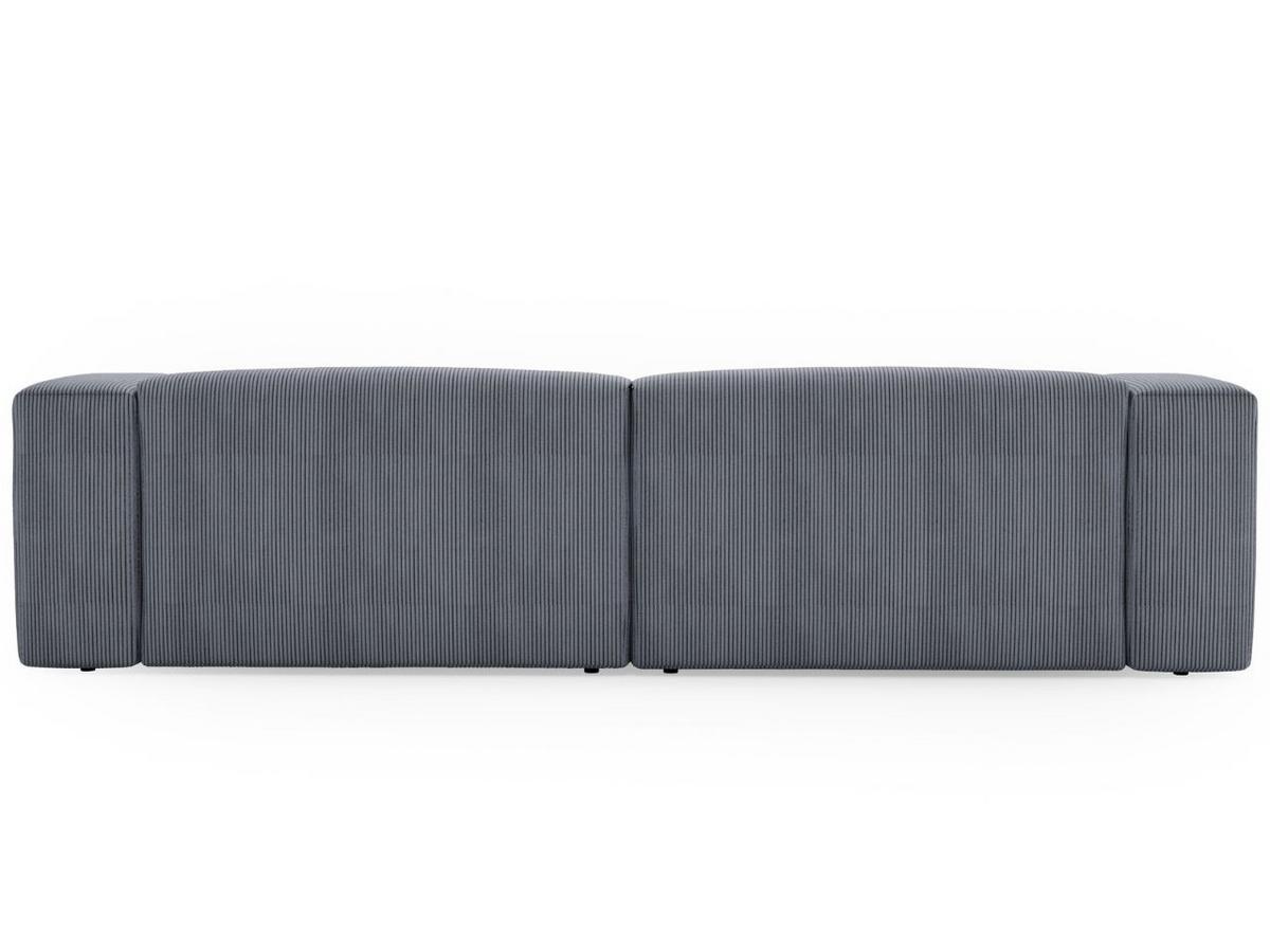 SOFA 240/85/80 Grau Landi - Schwarz/Grau, Kunststoff/Textil (240/85/80cm) - Graingold