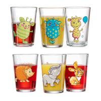 KINDERGLÄSER Monsterchen Waldtiere bunt 205 ml 6er Set - Multicolor, Glas (0.205L) - Ritzenhoff Breker