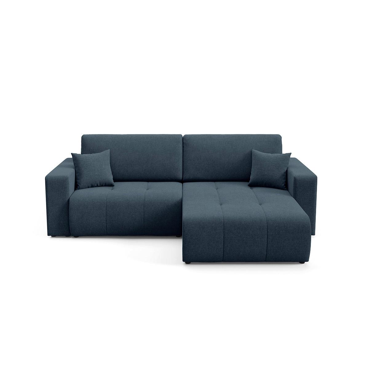 ECKSOFA Giulia 3 Sitzplätze Blau - Blau, Holz (244/149cm) - Petits-meubles