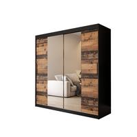 SCHWEBETÜRENSCHRANK 200/200/62 2-türig - Eichefarben/Schwarz, Holz/Kunststoff (200/200/62cm) - MÖBEL KRYSPOL