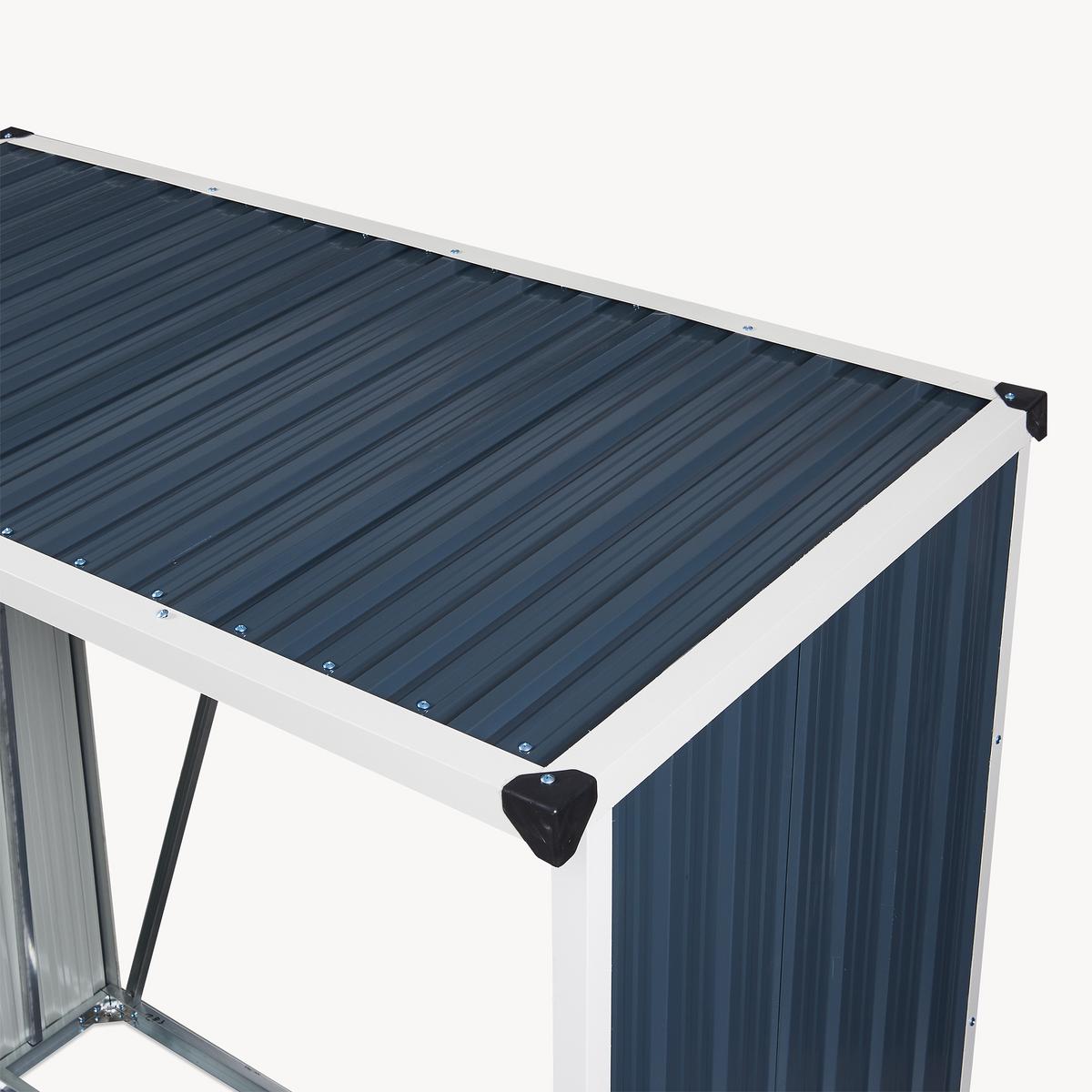 BRENNHOLZUNTERSTAND Kalmar - Anthrazit, Metall (158/152/80cm) - casa.pro