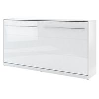 SCHRANKBETT Concept Pro II Horizontal - Weiß Hochglanz, Holzwerkstoff (90/200cm) - MIRJAN24