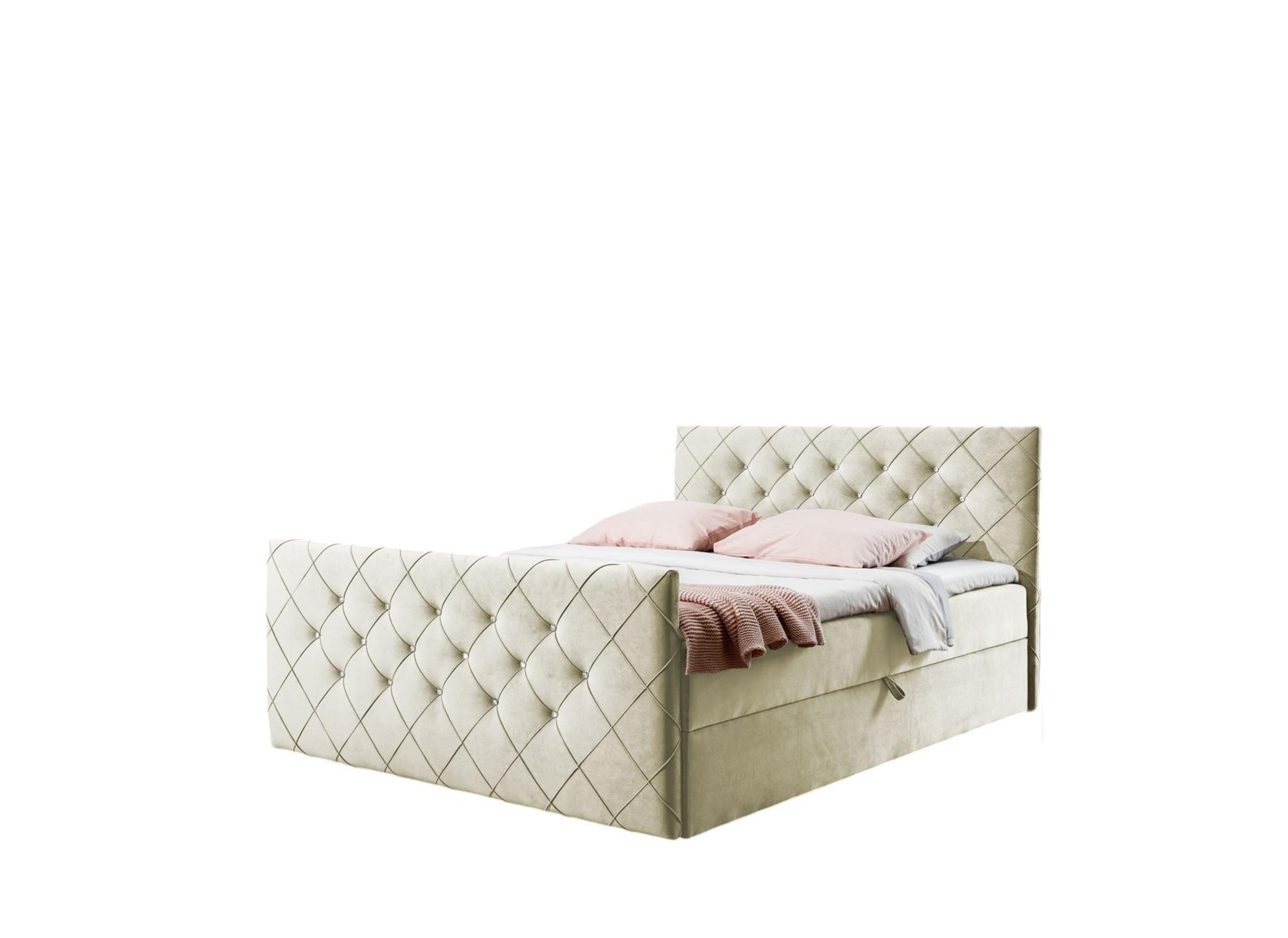 BOXBETT Eivor In überlänge - Creme, Holzwerkstoff/Textil (120/220cm) - Fun Möbel