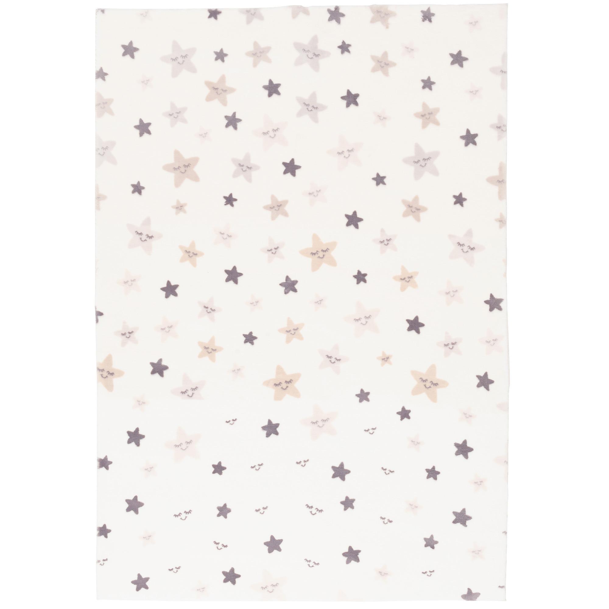 SUPER SOFT FELLTEPPICH PEARL KIDS STERNE - Creme, Textil (140/200cm) - Pergamon