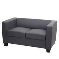 2-SITZER-SOFA Grau - Hellgrün/Grau, Textil (137/70/75cm) - MCW