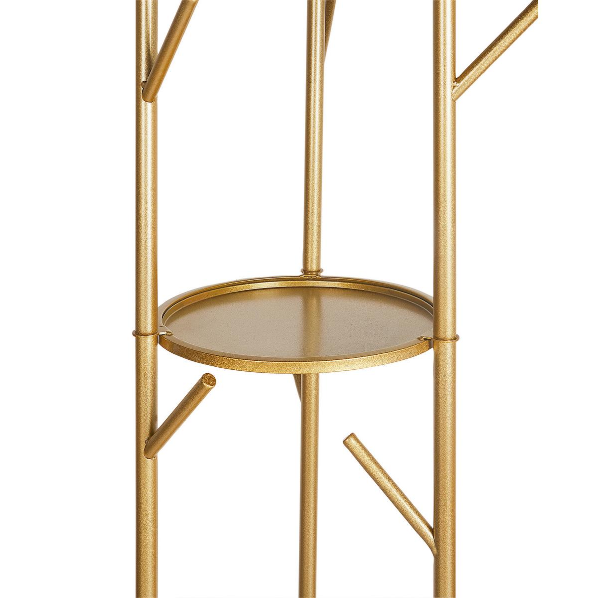 GARDEROBENSTÄNDER Metall gold/weiß 175 cm Raltson - Goldfarben/Weiß, Metall (31/175/31cm) - Beliani