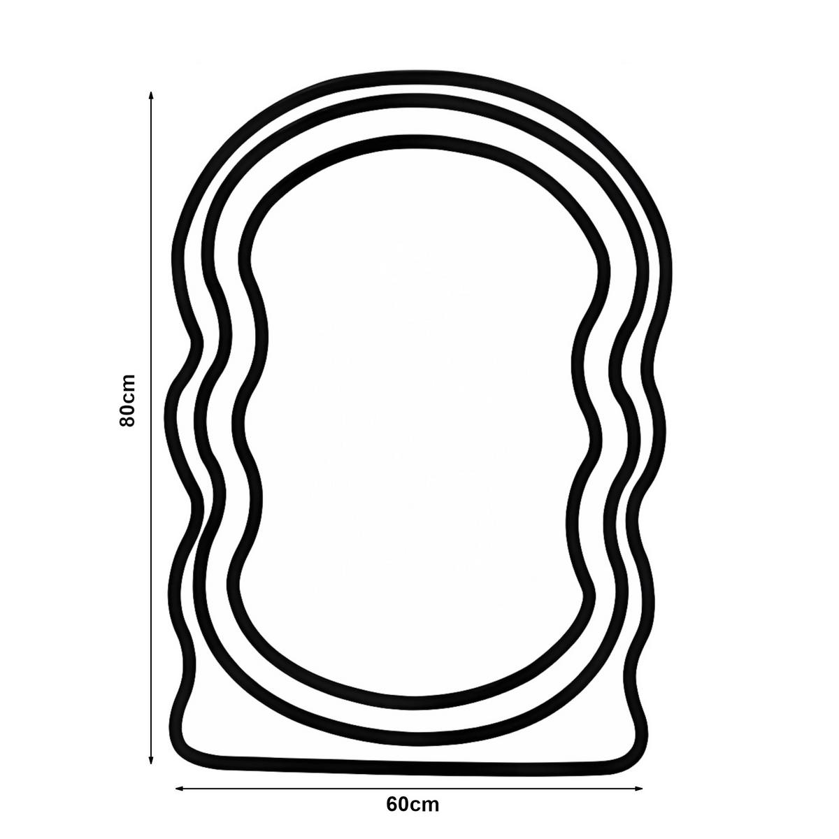 WANDSPIEGEL Brummen - Weiß, Glas/Holzwerkstoff (60/80/3cm) - [en.casa]