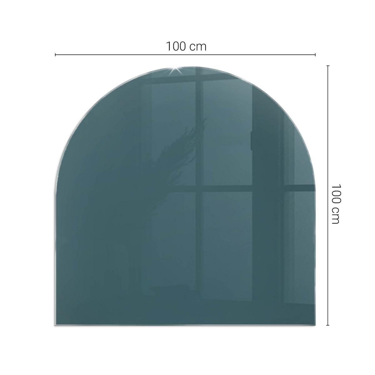 GLASPLATTE für Kamin 100x100 cm - Türkis, Glas (100/100/0.4cm) - TULUP