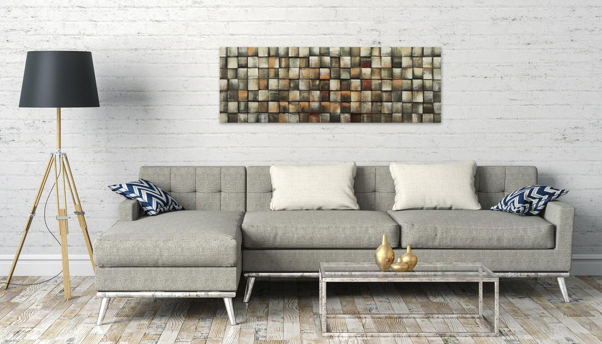 HOLZBILD Beige 144/44 cm - Beige/Braun, Holz (6/44cm) - KUNSTLOFT
