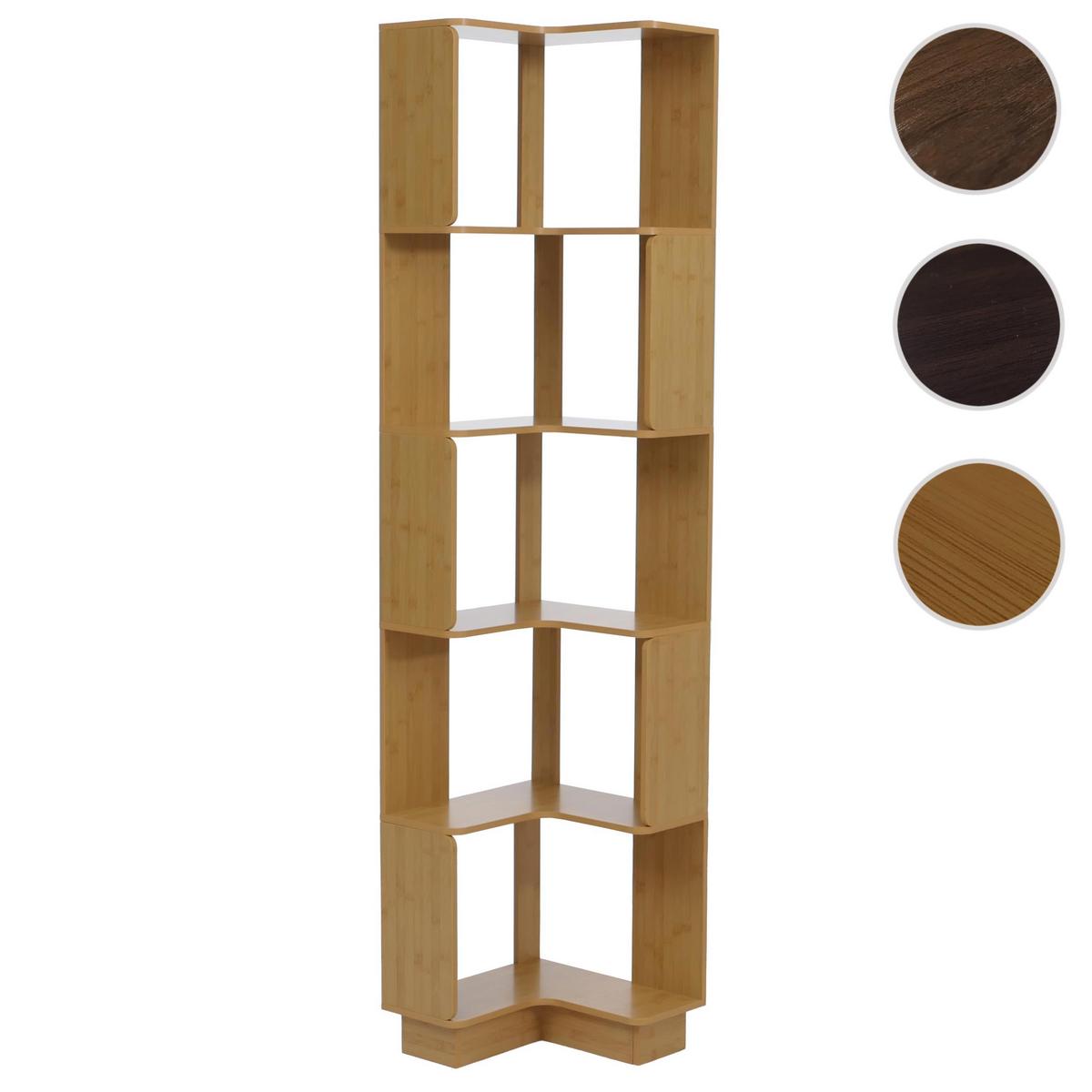 ECK-BÜCHERREGAL Beige - Beige, Holz (40/175/40cm) - MCW