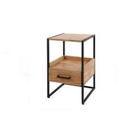 NACHTTISCH SHER Holz Akazie - Zwetschgeholzfarben, Holz (35/55/35cm) - KAWOLA