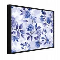 BILDER mit Rahmen Blumen Blätter Lila 100x70 cm - Multicolor, Holzwerkstoff (100/70cm) - Wallarena
