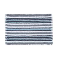 BADEMATTE 40/60 cm gestreift, Baumwolle - Grau, Textil (40/60cm) - Homescapes