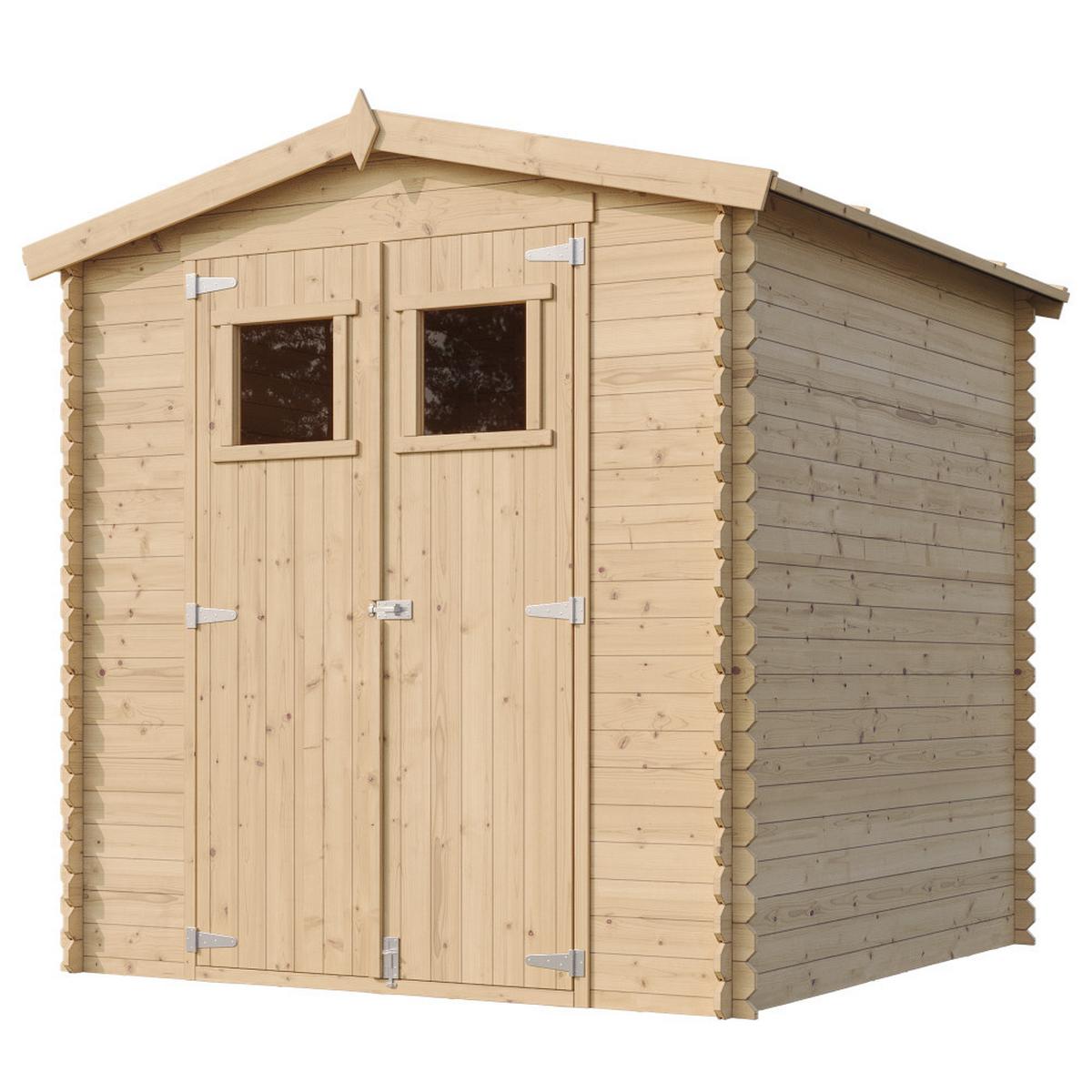 HOLZHAUS GARTENHAUS - B216xL206xH216 cm/ 3.53 m2 - M343 - Beige, Holz (200/218/206cm) - Timbela