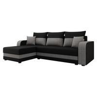 ECKSOFA Hewlet Bis - Dunkelgrau/Schwarz, Holz/Kunststoff (237/139cm) - MIRJAN24