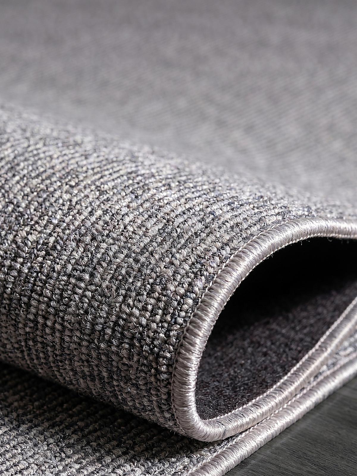 TEPPICH Niederflor Uni COLFOSCO Polypropylen Beige 133 x 133 cm - Grau, Textil (133/133cm) - KADIMA DESIGN
