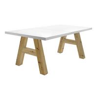 ESSTISCH ausziehbar Elia 1 140 x 90 x 75 Esszimmertisch Asteiche/Weiß Matt Lack - Weiß, Holz (140/90/75cm) - 58aufmkessel