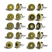 KERAMIKKNÖPFEN Set mit 10 senfgelben Keramikknöpfen 40 mm Durchmesser - Beige, Keramik (4/4/6.9cm) - Nacnic
