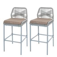 BARHOCKER Hellgrau, Taupe - Taupe/Hellgrau, Metall (45/101/52cm) - MCW
