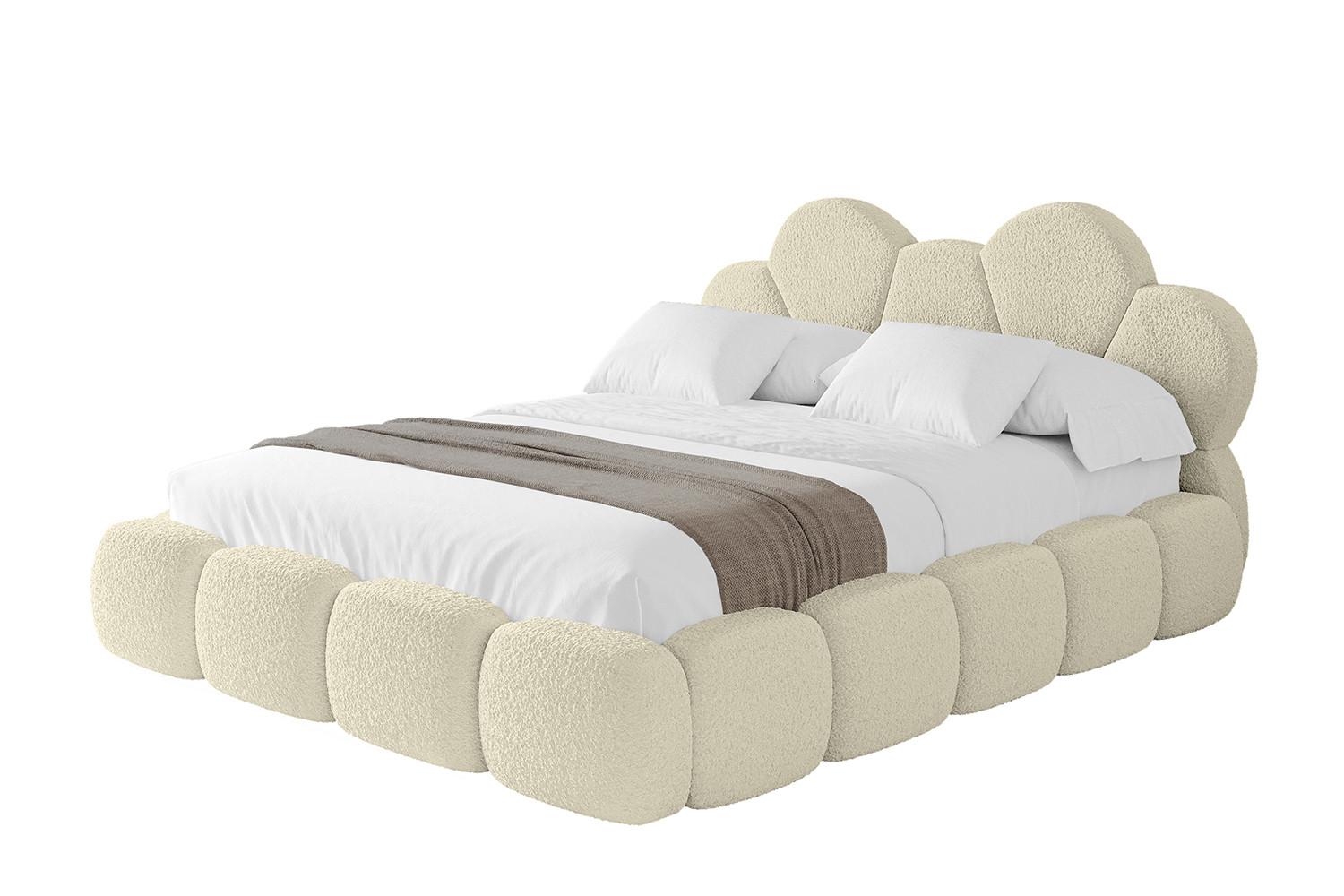 POLSTERBETT mit Bettkasten und Lattenrost, Bett mit Matratze H3/H4 - LANA 180x200 Beige - Taupe, Holzwerkstoff/Textil (180/200cm) - ALTDECOR