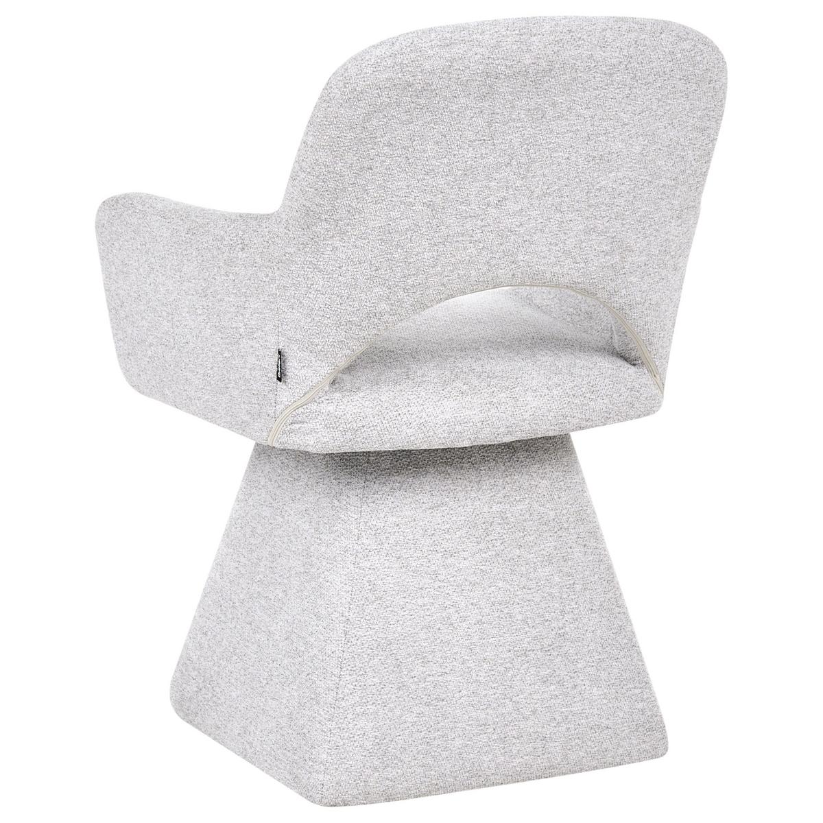 ESSZIMMERSTUHL drehbar Stoff Hellgrau Vallby - Beige, Textil (64/87/64cm) - Beliani