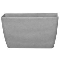 BLUMENTOPF hellgrau rechteckig 74/32/45 cm Baris - Hellgrau, Stein (45cm) - Beliani