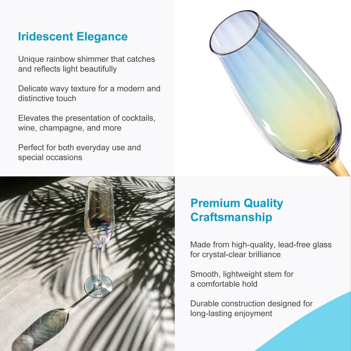 SEKTGLAS-SET 200 ml (6-tlg.) - Transparent, Glas (0.2L) - Intirilife