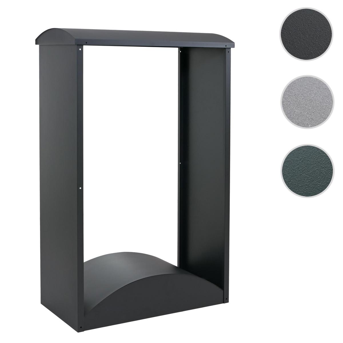 BRENNHOLZLAGER Anthrazit - Anthrazit, Metall (98/160/50cm) - MCW