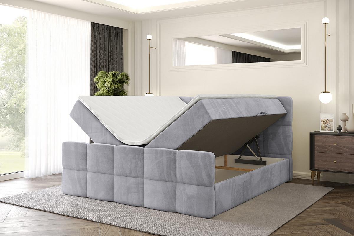 BOXBETT mit Matratze und Lattenrost - LIRO-Z - 140x200 - Grau Monolith - Grau, Holzwerkstoff (140/200cm) - ALTDECOR
