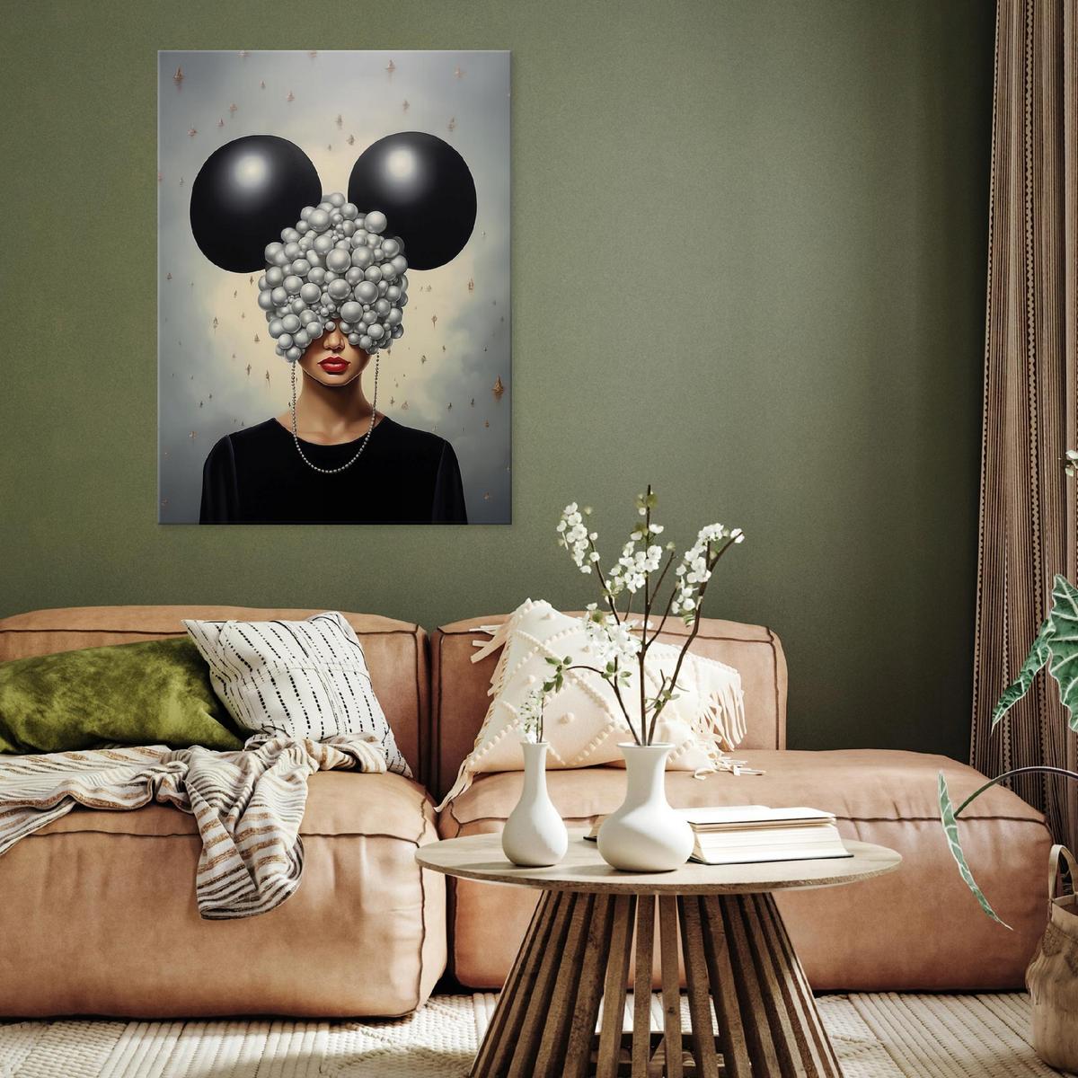 BILDER auf Leinwand Frau Abstrakt 100x70 - Multicolor, Holzwerkstoff (70/100cm) - Wallarena