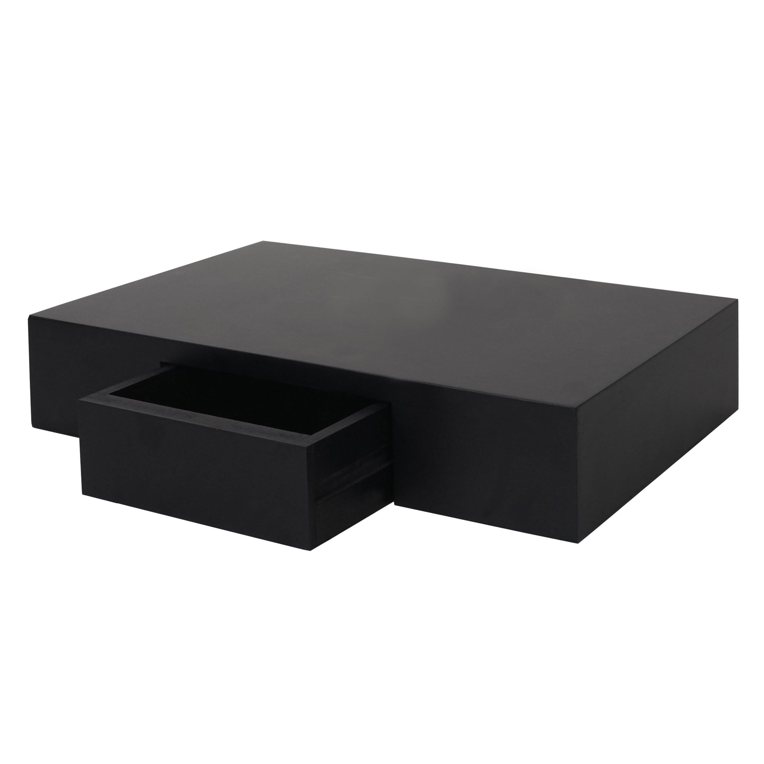 WANDREGAL Schwarz - Schwarz, Holz (40/8/25cm) - MCW