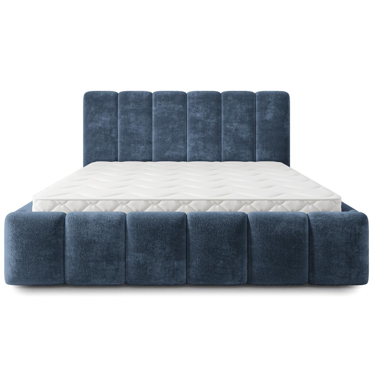 POLSTERBETT ATTORA LM 200x200 cm mit Bettkästen - Blau - Blau, Holz (200/200cm) - MASSENO