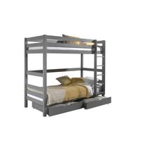 ETAGENBETT Karolina 210x182x105 aus Massivholz in grau - Grau, Holz (90/200cm) - 58aufmkessel