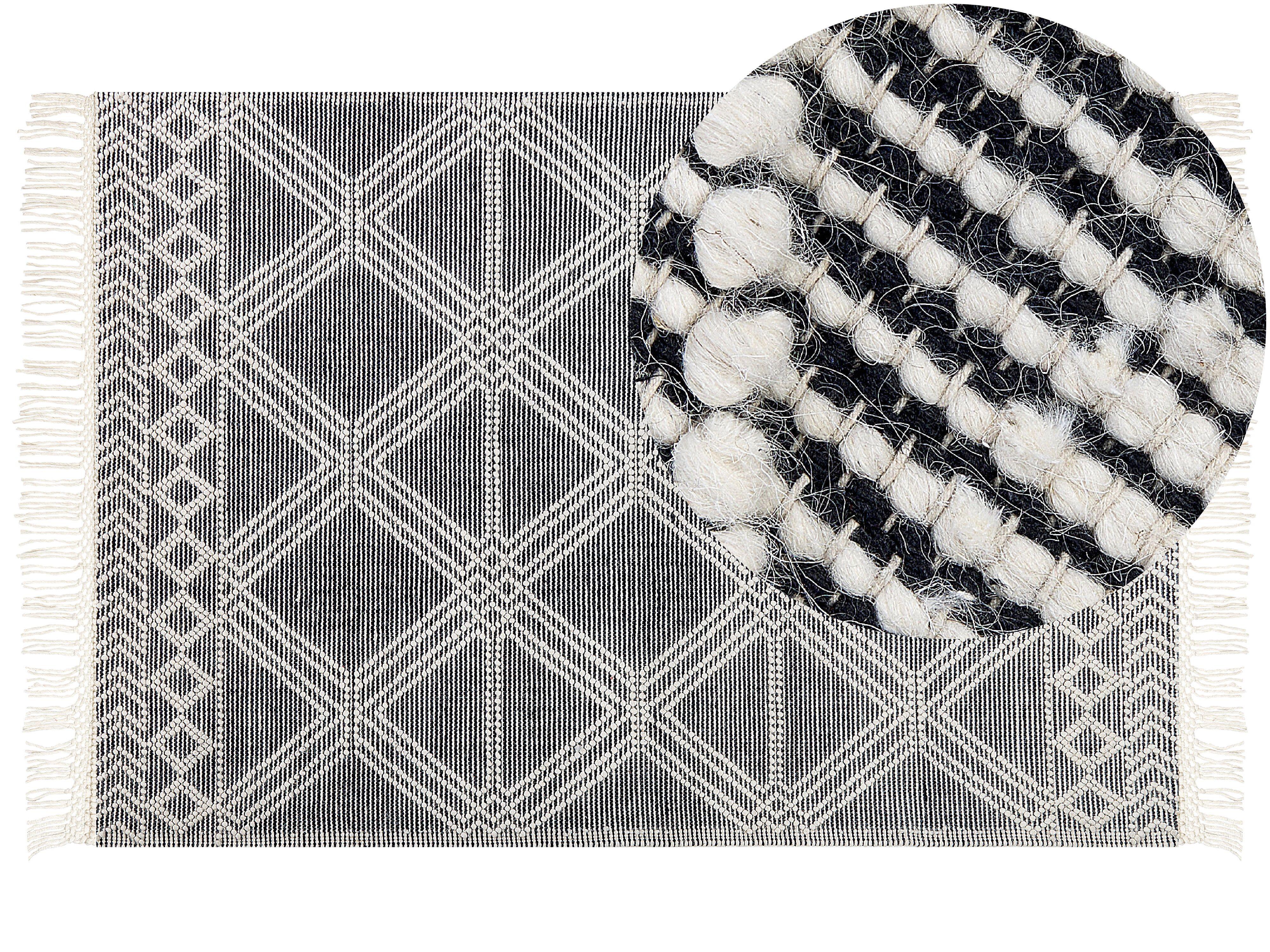 KURZFLOR-TEPPICH Toprakkale 230/160 cm - Grau, Textil (160/230cm) - Beliani