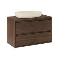 WASCHTISCH 80cm Edmé Dunkles Holz - Braun, Holzwerkstoff (80/52.2/46cm) - Petits-meubles