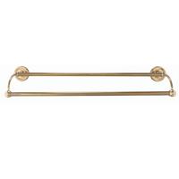HANDTUCHHALTER Wandmontage Messing 2 Stangen - 66/17/11 cm - Goldfarben, Metall (17/11/66cm) - Signature