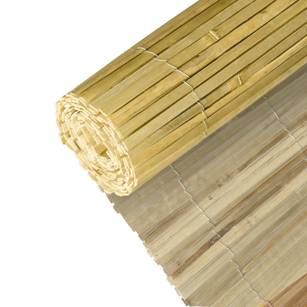 SICHTSCHUTZZAUN SolVision B33 140/600 cm Bambus Hell - Naturfarben, Naturmaterialien (600/140cm) - Sol Royal